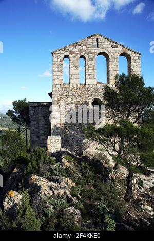 SPANIEN - Alt Penedés (Bezirk) - Katalonien - Barcelona. Santuario de Santa María de Foix (patrona del Penedés) Stockfoto