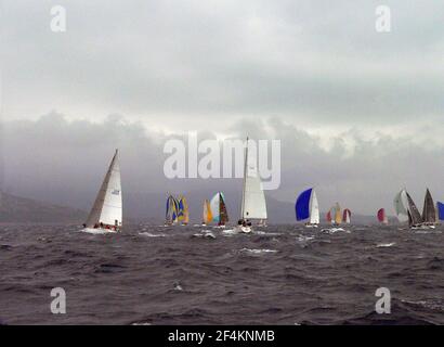 Segelregatta in Costa Smeralda, Sardinien, Italien Stockfoto