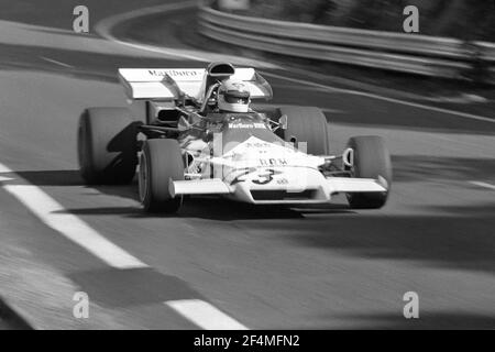 Howden GANLEY fährt im Grand Prix de France 1972 auf der Charade-Rennstrecke in der Nähe von Clermont-Ferrand mit dem Formel-1-Wagen BRM. Stockfoto