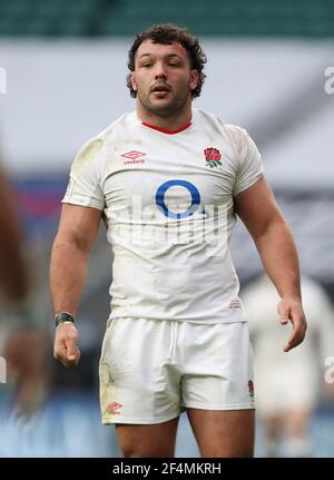 Datei-Foto vom 13-02-2021 von Ellis Genge während des Guinness Six Nations-Spiels im Twickenham Stadium, London. Bilddatum: Samstag, 13. Februar 2021. Ausgabedatum: Montag, 22. März 2021. Stockfoto