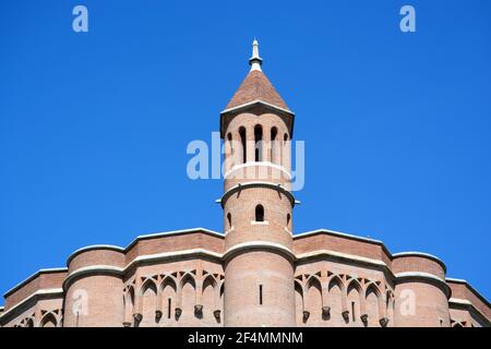 Der Chevet, aus dem Osten der Sainte-Cecile Kathedrale, Albi, Tarn, Okzitanien, Frankreich Stockfoto