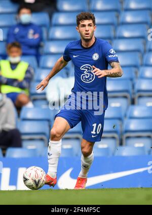 Stamford Bridge, London, 21 Mär 2021 Chelsea's Christian Pulisic während ihres FA Cup-Spiels gegen Sheffield United Bildquelle : © Mark Pain / Alamy Live News Stockfoto