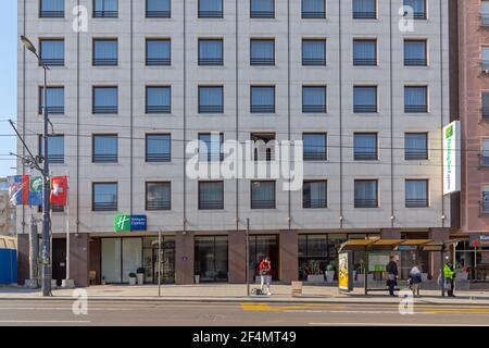 Belgrad, Serbien - 15. März 2020: Hotel Holiday Inn Express in der Ruzveltova Straße Stockfoto