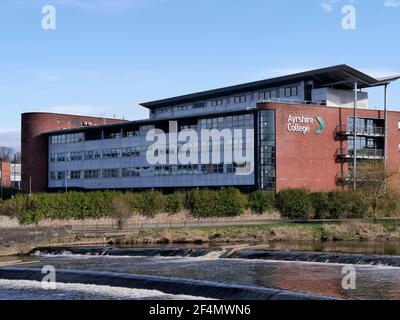 Ayrshire College, Ayr Campus, Riverside Building, Dam Park, Ayr, Ayrshire, Schottland, Großbritannien Stockfoto