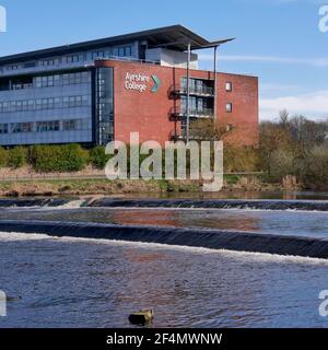 Ayrshire College, Ayr Campus, Riverside Building, Dam Park, Ayr, Ayrshire, Schottland, Großbritannien Stockfoto