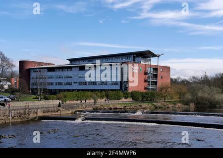 Ayrshire College, Ayr Campus, Riverside Building, Dam Park, Ayr, Schottland, Großbritannien Stockfoto