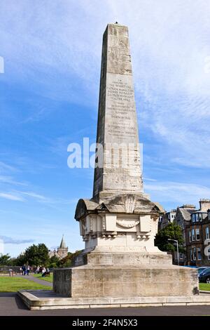 Das Martyrs Memorial für protestantische Märtyrer an der Strandpromenade in St Andrews, Fife, Schottland, Großbritannien Stockfoto