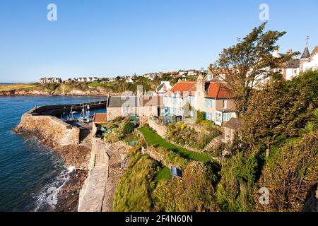 Morgenlicht auf dem kleinen Fischerdorf Crail im Osten Neuk von Fife, Schottland Großbritannien Stockfoto