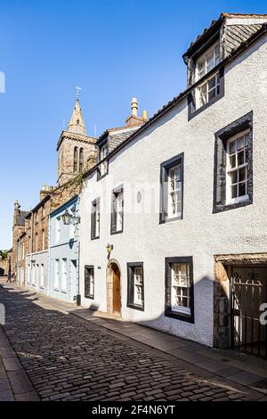 Alte Gebäude in College Street, St Andrews, Fife, Schottland Großbritannien Stockfoto