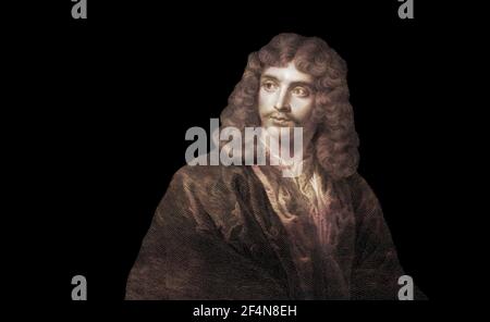 Moliere oder Jean-Baptiste Poquelin, 1622-1673, französischer Schauspieler, Theaterregisseur und Dramatiker Stockfoto