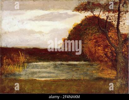 Albert Pinkham Ryder - Teich Stockfoto