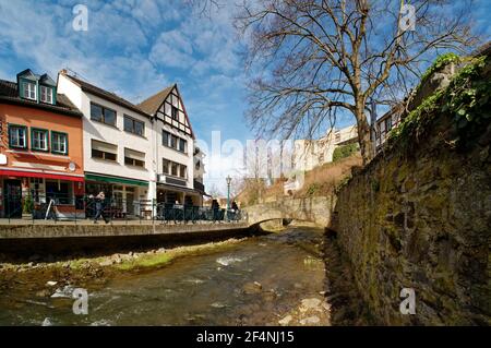 Stadtbild von Bad Münstereifel. Bad Münstereifel ist ein historischer Kurort im Landkreis Euskirchen Stockfoto