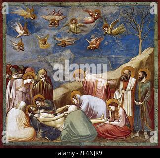 Giotto di Bondone - klagelied Trauer Christus 1306 1 C 1306 Stockfoto