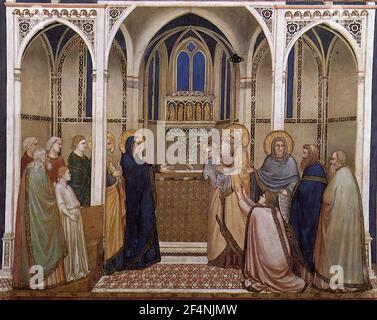 Giotto di Bondone - Darstellung Christus-Tempel C 1320 Stockfoto