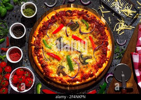 Professionelle Food-Fotografie, Tischansicht Layout, perfekt für Ihre Website, Zeitschrift, Food-Blog oder alles, was Sie denken können, es für zu benötigen. Stockfoto