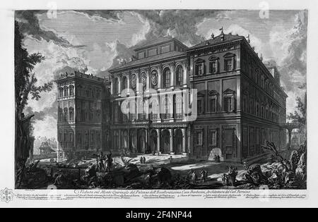 Giovanni Battista Piranesi - Blick Auf Palast Stopani Stockfoto