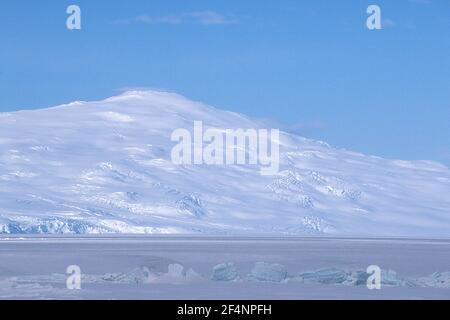 ANTARKTIS - MOUNT TERROR, ROSS ISLAND. Stockfoto