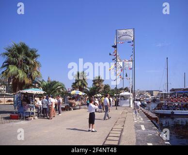 'Las Golindrinas' Sightseeing-Boot in Port de Barcelona, Barcelona, Katalonien, Spanien Stockfoto