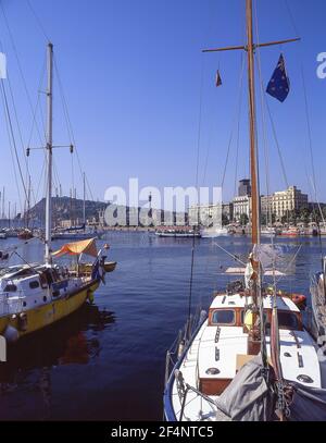 'Las Golindrinas' Sightseeing-Boot in Port de Barcelona, Barcelona, Katalonien, Spanien Stockfoto