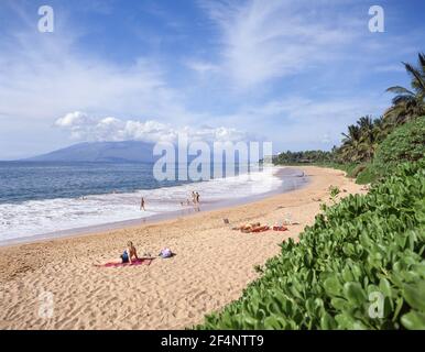 Keawakapu Wailea-Ekahi Beach, Wailea, Maui, Hawaii, Vereinigte Staaten von Amerika Stockfoto