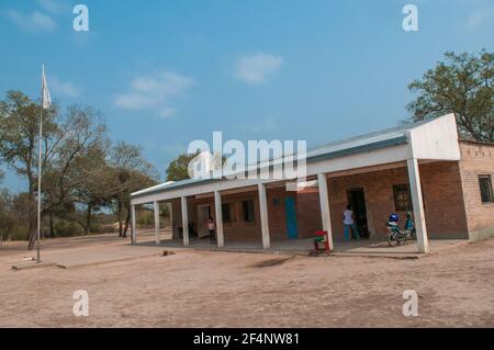 Provinz Chaco. Argentinien. 15-01-2019. Gruppe indigener Kinder, die in der Provinz Chaco, nördlich von Argentinien, eine Schule besuchen. Stockfoto