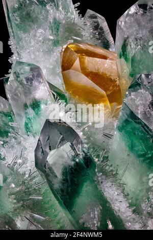 Citrine Quartz Crystals, China Stockfoto