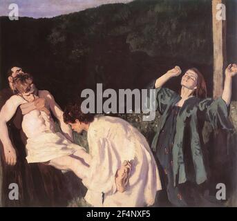 Károly Ferenczy - Deposition Cross 1903 Stockfoto