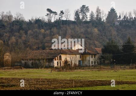 Ein alter Bauernhof in der Lombardei, Italien Stockfoto