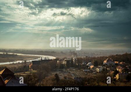 Panorama der Stadt Sandomierz, Polen. Stockfoto