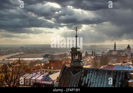 Panorama der Stadt Sandomierz, Polen. Stockfoto