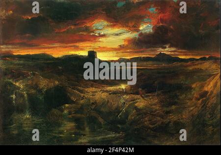 Thomas Moran - Childe Roland Dunklen Turm kam 1859 Stockfoto