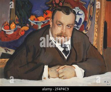 Valentin Serov - Porträt Ivan Morozov 1910 Stockfoto