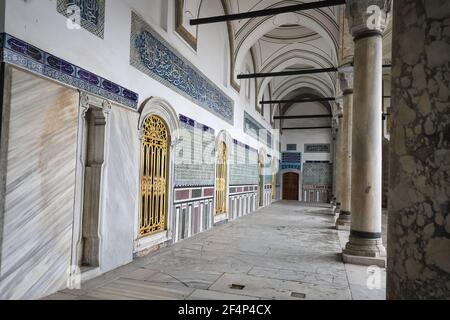 Gebäude im Topkapi Palast, Istanbul City, Türkei Stockfoto