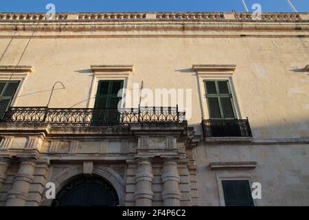 Großer Meisterpalast in valletta auf malta Stockfoto