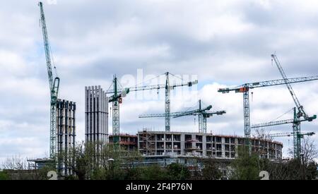 Irlands National Children’s Hospital befindet sich derzeit im Bau in der James Street, Dublin, Irland, Stockfoto