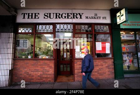 Dr. Harold Shipman mordet Oktober 1998Dr Harold Shipmans pratice in Market Street Hyde Manchester Stockfoto