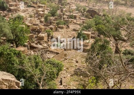 Klippe von Bandiagara (Land der Dogonen), Mali Stockfoto