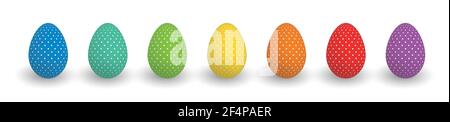 Set von bunten Ostereiern Stock Vektor
