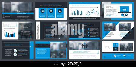 Elemente von Infografiken für Präsentationen vorlagen. Jahresbericht, Prospekt, Buch für Design. Broschüre, Flyer Layout Template Design. Corporate rep Stock Vektor