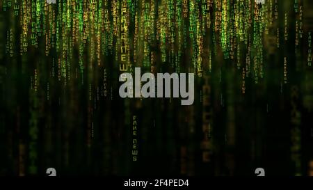 Fake News Daten Online-Code Stockfoto