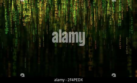 Fake News Daten Online-Code Stockfoto