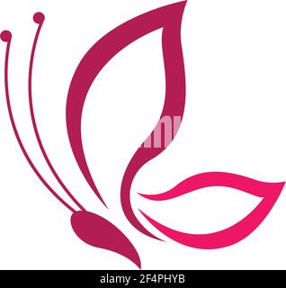 Schönheit Schmetterling Vektor Symbol Illustration Design Stock Vektor
