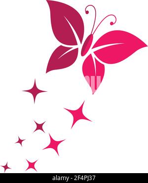 Schönheit Schmetterling Vektor Symbol Illustration Design Stock Vektor