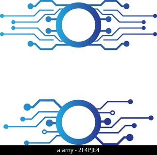 Schaltkreis Logo Vorlage Vektor Symbol Design Stock Vektor