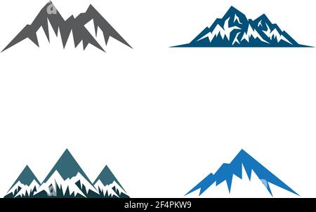 Mountain Logo Vektor Icon Design Stock Vektor