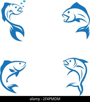 Bilder des Fish-Logos Stock Vektor