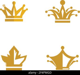 Krone Logo Vorlage Vektor Symbol Illustration Stock Vektor