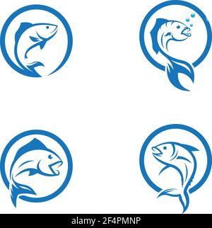 Bilder des Fish-Logos Stock Vektor
