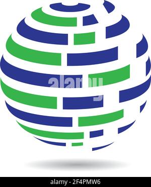 Globale Logobilder Stock Vektor