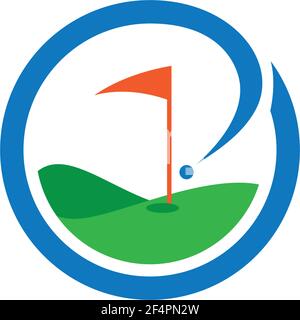 Golf Logo Vektor Icon Design Stock Vektor